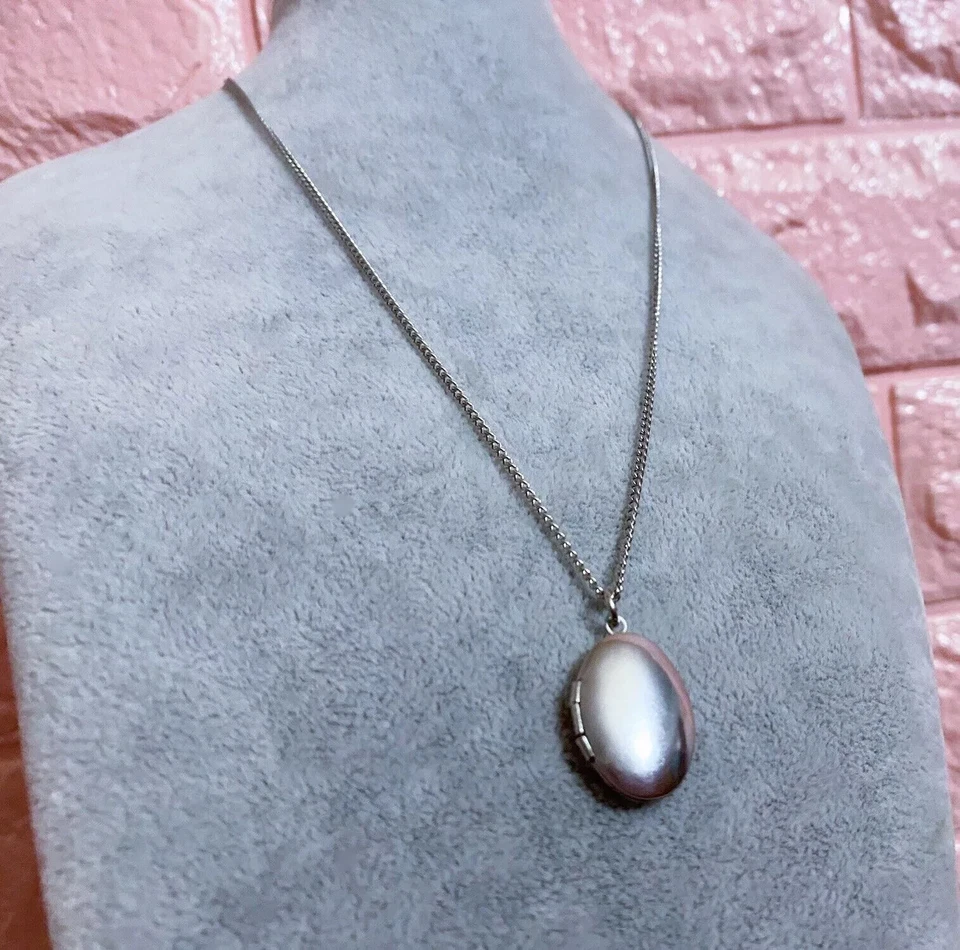 Collana donna Portafoto ovale catenina collezione argento in Acciaio - Immagine 1 di 1