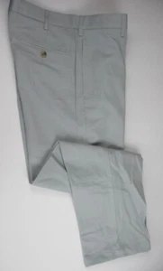 LANDS END grau Birke einfache Vorderseite traditionelle Passform Chino Hose Herren 30 x 30 NEU - Bild 1 von 4
