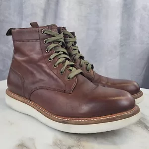 Stivali sneakers uomo Aldo punta liscia zeppa taglia 10 marrone - Foto 1 di 17
