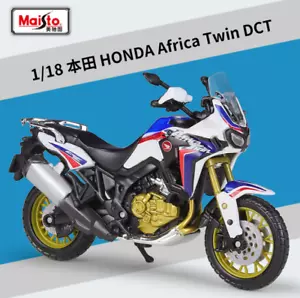 Maisto 1:18 Honda Africa Twin DCT Motorcycle Bike Model White - Picture 1 of 8