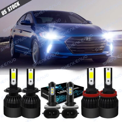 Kit LED Faros antiniebla Combo Bombillas para Hyundai Elantra 2013-2016 2017 2018 Foto 1 de 4