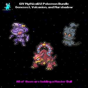 6IV Mythical22 Event Pokemon Bundle Volcanion Marshadow Genesect Sword Shield - Picture 1 of 11