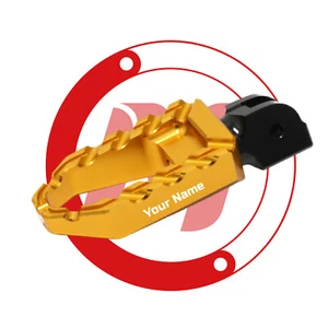 Laser Anti Slip Gold Front Large Foot Pegs For YZF R3 19 20 21 22 23 24 25 - Foto 1 di 8