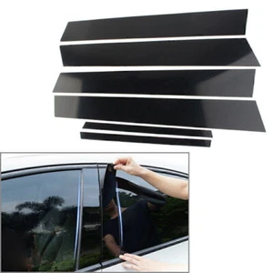 6 Pcs New Door Trim Cover Kit Black Pillar Posts For Honda Civic 2006-11 (4dr) - Picture 1 of 9