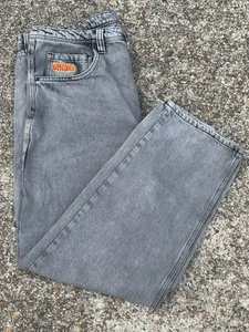 Empire Jeans Taglia 36 Y2K Blu Lavaggio Ricamato Baggy Relaxed Skater - Foto 1 di 6