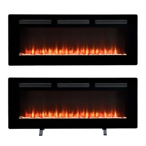 Chimenea de pared Dimplex Sierra 48 Optiflame Media 48 48"/122 cm vidrio fuego eléctrico - Imagen 1 de 9