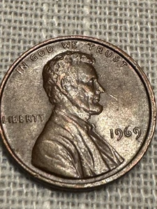 1969 Lincoln Memorial Cent Penny ohne Münzzeichenfehler selten 3,1 Gramm Kupfer - Bild 1 von 10