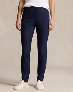 NEW Ralph Lauren RLX Womens Stretch Twill Athletic Golf Pant NAVY Size 8 Skinny - Picture 1 of 7