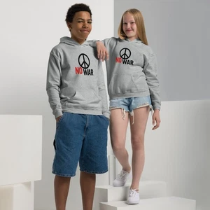 no war #01 Youth heavy blend hoodie - Picture 1 of 14