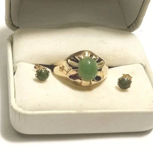 Vintage Solid 10k Men's Ring Jade Yellow Gold 7.0 Grams Size 11 Scrap #97 - Picture 1 of 19