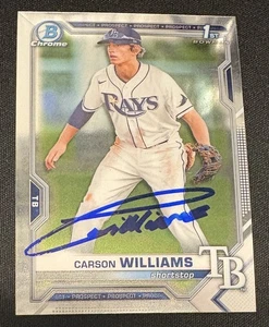Carson Williams Full Auto Signed 2021 1st Bowman Chrome Rookie #1 Prospect RARE - Picture 1 of 1