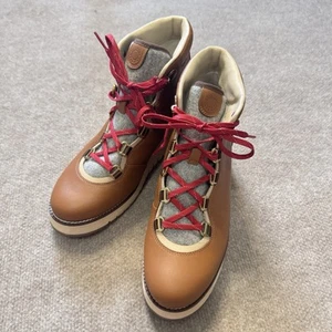 Cole Haan Womens Boots Size 10 Grande Explore Brown Leather Red Lace-up - Picture 1 of 18