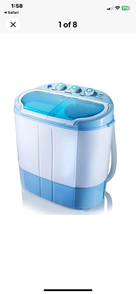 Pyle Compact & Portable Washer & Dryer, Mini Washing Machine and Spin Dryer - Image 1 of 3