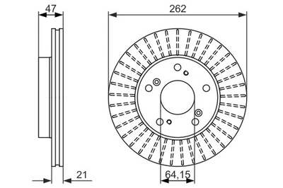 Bosch Front Brake Rotor for Honda Civic FB4 1.5L IMA Sedan 02/14-05/14 - Image 1 of 4