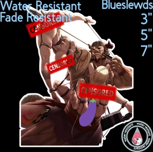 Centaur Elves Humiliation Object 3" / 5" / 7" Lewd Hentai Laptop Bottle Sticker - Picture 1 of 1