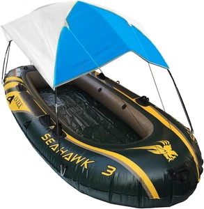 Floving Gommone 4-5 Persone con Ombrellone Tetto Tenda da Pesca - Foto 1 di 14