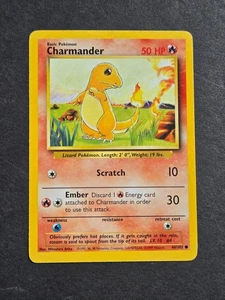 Pokemon Charmander 46/102 - 1999 Base Set Uncommon Non Holo - LP/NM - Bild 1 von 2