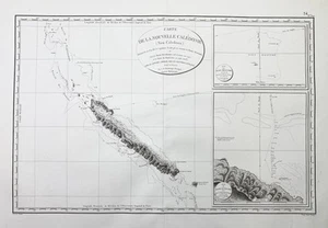 Nueva Caledonia Nueva Caledonia Océano Pacífico mapa mapa Beautemps-Beaupre 1798 - Imagen 1 de 1
