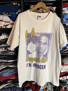 Vintage Kobe Bryant LA Lakers Not Guilty 2000s T-Shirt XL - Picture 1 of 4