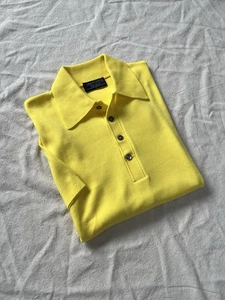 VTG Deadstock 60s Van Heusen Banl-Lon Short Sleeve Shirt Nylon Chartreuse M/L - Picture 1 of 8