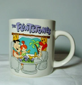 Vintage Classic "The Flintstones" 1991 Fred Wilma Pebbles 12 Unzen Kaffee-/Teebecher - Bild 1 von 2