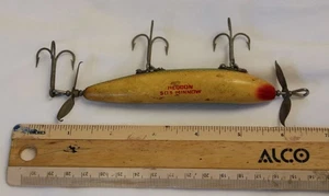 HEDDON VINTAGE SOS MINNOW LURE - WOOD - Picture 1 of 12