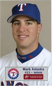 2003 Texas Rangers Dr. Pepper #30 Mark Teixeira SGA New York Yankees - Foto 1 di 1