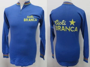 CICLI BRANCA MILANO ITALY MAGLIA SHIRT JERSEY EROICA CICLISMO CYCLING VINTAGE - Foto 1 di 12