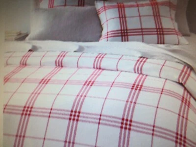 pottery barn/west elm KING/cal king farmhouse plaid QUILT + 2  KING  shams NIP - Image 1 of 4