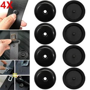 4X Arrêt de boucle Ceinture de sécurité Bouton Clip voiture universelle Noir - Imagen 1 de 16