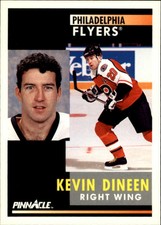 1991-92 Pinnacle Flyers Hockey Card #246 Kevin Dineen