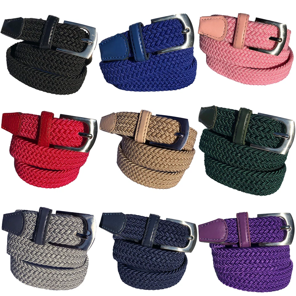 Stretchgürtel SLIM Flechtgürtel Stoffgürtel Gürtel elastisch für Damen Herren - Bild 1 von 1