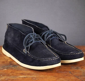 YUKETEN Maine guide chukka mocassin boots size US 11 / EU 44 navy blue suede - Imagen 1 de 9