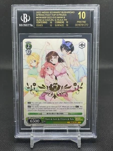 Weiss Schwarz Rent-A-Girlfriend Mami Sumi Chizuru Ruka BGS 10 Top 8 Prize Card - Picture 1 of 2