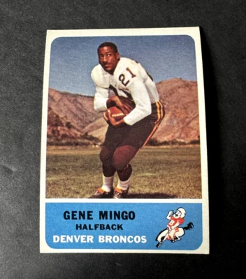 1962 Fleer Football Gene Mingo, #35, Ex - Image 1 of 2