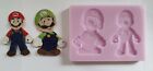 MARIO AND LUIGI SILICONE MOULD FOR CAKE TOPPERS CHOCOLATE, CLAY ETC