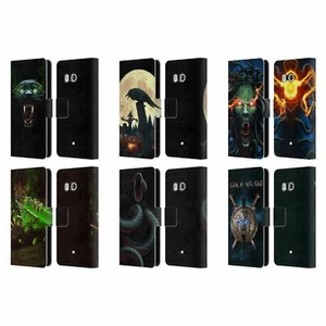 OFFICIAL CHRISTOS KARAPANOS HORROR 2 LEATHER BOOK CASE FOR HTC PHONES 1 - Picture 1 of 7