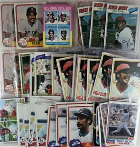 JIM RICE Lot of 46 cards, 1975 to 1989, rookie included, RED SOX, HOF