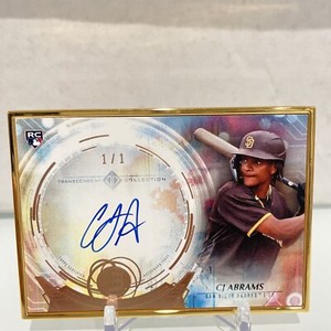 CJ Abrams 2022 Bowman Transcendent 1/1 Gold Framed Image Variation Auto