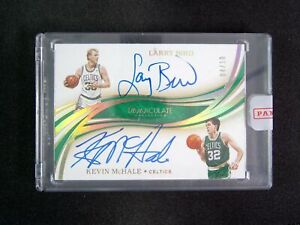 2019-20 Panini Immaculate Larry Bird & Kevin McHale Dual Auto /10 Gold Celtics