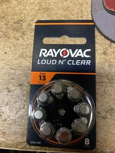 RAYOVAC LOUD N'CLEAR Size 13 Hearing Aid Batteries 1 Pack 8 Batteries NEW 03/27 - Picture 1 of 2
