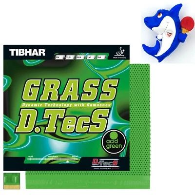 Tibhar Tischtennisbelag Grass D Tecs + Magnet Hai | grün | OX,0.5,0.9,1.2,1.6mm