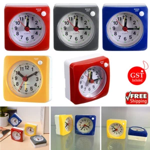 Alarm Clock Night Light No Tick Snooze Silent Small Bedside Clock BatteryOperate - Picture 1 of 9
