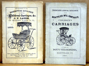TWO RARE 1800's CHILDREN S CARRIAGE CATALOGS, MONTPELIER, C.F. LAUER