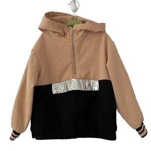 Zara Kids Colorblock Hooded Pullover 1/4 Zip 6 - Picture 1 of 4