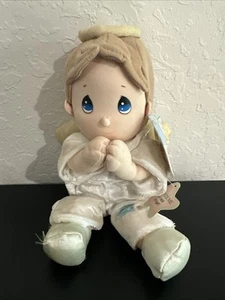 Precious Moments Baby Junge betender Engel Puppe spricht 9 Zoll mit Etikett funktioniert Sound - Bild 1 von 7