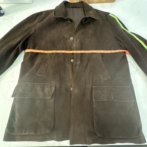 Luciano Barbera Men's Suede Jacket Coat Brown Size IT 56 US XL - Picture 1 of 11