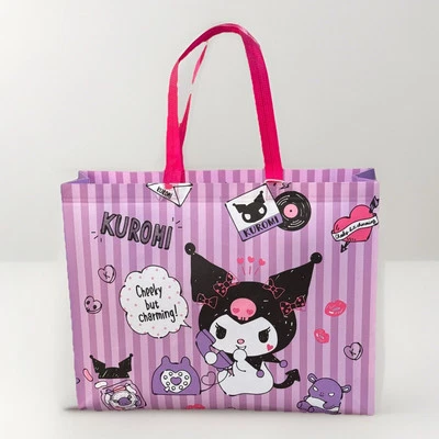 Bolso de Mano Kuromi Rosa Púrpura - Bolso Reutilizable para Compras Eco - Impermeable Reciclado Foto 1 de 4