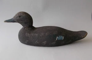 VINTAGE Primitive Wooden Duck Decoy Glass Eyes Hand Painted 17" Long - Picture 1 of 5
