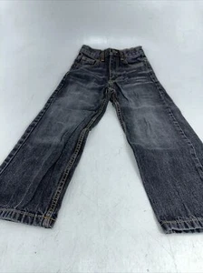 Fubu Jeans Boys 7 Black The Collection Denim Embroidered Straight Cut Regular - Picture 1 of 12